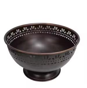 Decorative <b>Metal</b> Serving Bowl Dinnerware <b>Kit</b> for Household Table Arrangement - Product Image 1