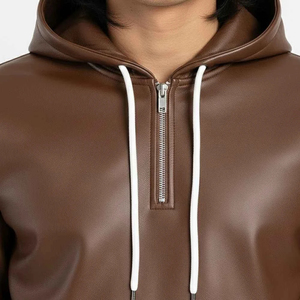 Ensemble de survêtement d'hiver en cuir véritable de qualité supérieure pour hommes, veste en cuir respirante et pantalon, mode streetwear - Product Image 6