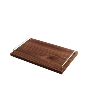 Bandeja de servicio decorativa en forma de rectángulo, bandeja de servicio para hotel y restaurante en casa con mango lateral, Decoración de mesa - Product Image 4