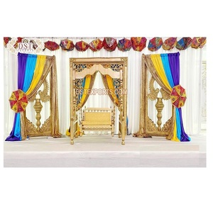 Décoration de scène de nuit Sangeet de mariage abordable Décoration de scène de mariage de nuit Sangeet vibrante Décoration de scène de nuit Sangeet thème arabe - Product Image 1