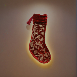 2025คริสมาสต์ผ้ากำมะหยี่ถักแบบปรับแต่งได้อุปกรณ์ตกแต่งบ้านแบบมีความนุ่มถึงข้อเท้าสูงผลิตในอินเดีย - Product Image 5