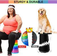Tabouret rétractable pliable moderne-Portable pour la pêche, la randonnée, le barbecue et l'entrée