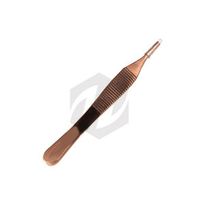 Premium Forceps 4 3/4 "con 7x7 dientes Oro Rosa Pulgar Quirúrgico Acero inoxidable Instrumentos médicos Precio al por mayor - Product Image 3