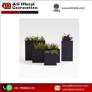 Boîte de pots de fleurs en fer de style personnalisé en forme de partage de jardinières bon marché galvanisées de haute qualité et élégantes vente en gros - Product Image 6