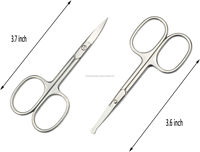 Ciseaux de manucure de précision en acier inoxydable à pointe ronde, ciseaux professionnels pour les cuticules, les sourcils, les poils du nez, soins personnels