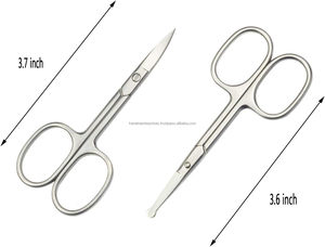 Tijeras de Manicura de Acero Inoxidable con Punta Redonda de Precisión, Tijeras Profesionales para Recortar Cutículas, Cejas y Vello de la Nariz, Venta al por Mayor - Product Image 4