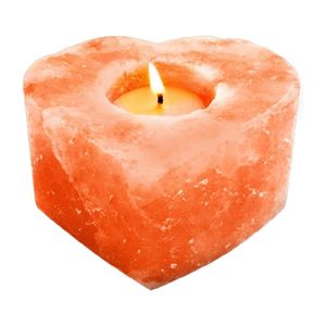 Hình Trái Tim Trang Trí Himalaya Màu Hồng Muối Pha Lê Đá Hàng Mã Người Giữ Ngọn Nến Kim Tự Tháp Phong Cách Thủ Công Tự Nhiên Bảng Ánh Sáng - Product Image 1