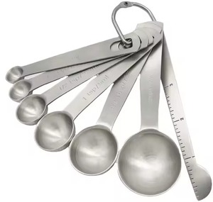 Cucharas Medidoras de Acero Inoxidable de Primera Calidad, Diseño Elegante, Perfectas para Hornear y Cocinar, Herramientas Esenciales de Cocina - Product Image 1