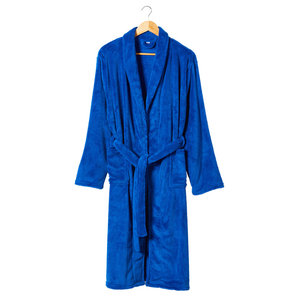 Albornoz de tela de rizo 100% de estilo informal para hombre, ropa de dormir ligera y esponjosa con cuello chal, vestido de dormir cálido y suave - Product Image 5