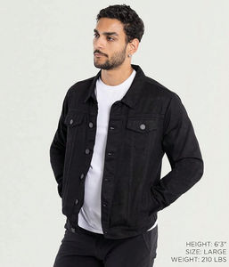 Men Denim Jeans / <b>Trucker</b> <b>Jacket</b> in Best Quality With Custom Colors and Custom Logo Made in Pakistan - Product Image 4