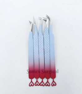 Meilleures pinces à épiler pour extensions de cils en acier inoxydable haut de gamme, multi-pièces, stockage, pinces à épiler pour extensions de cils greffées - Product Image 3