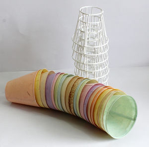 Banana Fiber And The Colorful Golden Printed Paper Release Spectacular Light Around Home Office Bedroom Decoration <b>Lampshade</b> - Product Image 4