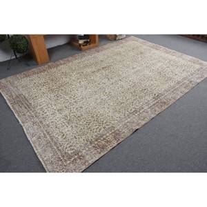 Classique Beige Marron 6.4 X 9.7ft Tapis En Laine Conception Patchwork Turc pour Entrée Salon ou Chambre Support En Latex - Product Image 2