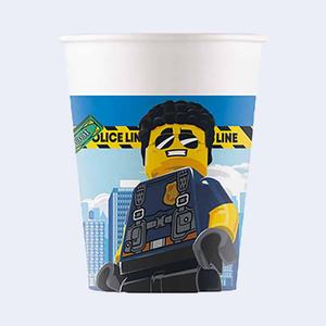 Vaso desechable Lego City 200 ml para fiestas, 6 unidades - Product Image 1
