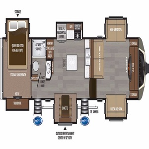 รถบ้านมือสองสภาพดี ปี 2018 รุ่น Keystone Montana 3731FL - Product Image 3