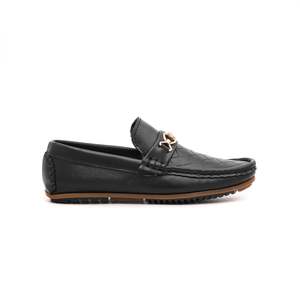 Sabots mocassins formels noirs pour garçons KD0583 - Product Image 2