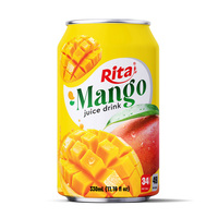 100% Pure Natuurlijke Mango Sap Drink Fruit Naturel Fruitsap Private Label 250ml Blik Rita Company Vietnam OEM ODM Eigen Merk