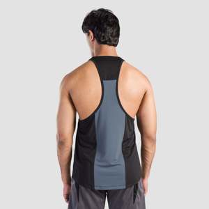เสื้อกล้ามมีฮู้ด GA Ultimate Muscle Gym Vest สำหรับผู้ชาย ไซส์ XL ผ้าโพลีเอสเตอร์และสแปนเด็กซ์ สีดำล้วน - Product Image 2