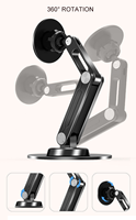 Support de téléphone de bureau rotatif à 360°, pliable, en alliage d'aluminium, pour téléphones mobiles de 4,7 à 7 pouces, robuste, vente chaude