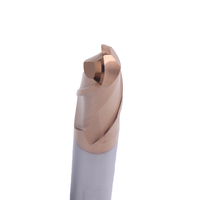 ZII alat paduan CNC 2-Flute End Mill Cutter 55 HRc bola kepala hidung untuk mesin pemotong OEM ODM mendukung lapisan timah