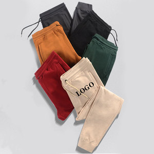 Logo personnalisé, pantalon de survêtement imprimé uni marron pour hommes, pantalon de jogging, pantalon de survêtement vierge pour femmes, pantalon de jogging en polaire blanche pour hommes - Product Image 1