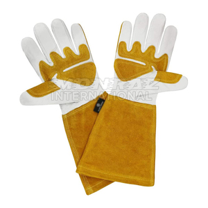 ถุงมือเชื่อมถุงมือนิรภัยสำหรับงานหนักถุงมือเชื่อมวัสดุทนทานดีไซน์ใหม่2025 - Product Image 2