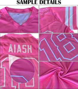 Ensemble de maillot d'entraînement de football américain personnalisé de haute qualité, taille plus, manches courtes, protection UV, 100% polyester cousu - Product Image 3