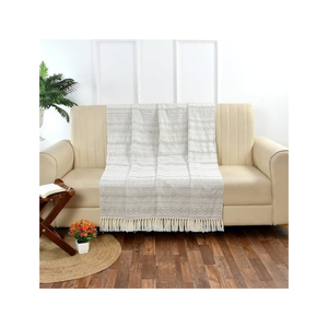 Warm Chunky <b>Knit</b> 50x60in Bed <b>Throw</b> Ribbed Feel BIS Compliant India Ideal For Bulk Buyers Targeting High Margin Home Furnishings - Product Image 3