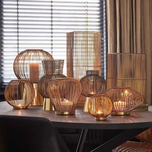 Luxury <b>Decorative</b> <b>Lanterns</b> Top Quality Handmade Designing Metal Wire <b>Lantern</b> Set of Different Shapes Pcs Candle Holder <b>Lantern</b> - Product Image 1