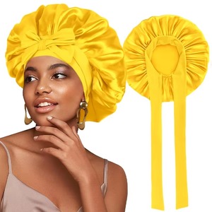 Pour Alpha pour Alpha Bonnet en Satin personnalisé réglable réversible Double couche sororité sommeil broderie impression rose vert plage - Product Image 5