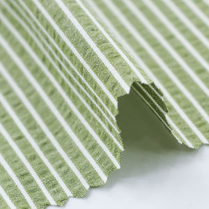 Trong Bán Tay Nhuộm Sợi Màu Xám Sọc Bọc Vải Bông Polyester Vải Của Sân - Product Image 5