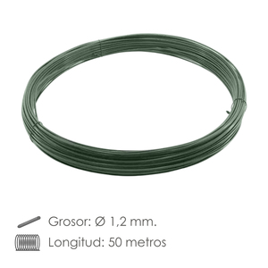 Filo plastificato da 1,2 mm. Verde (rotolo da 50 metri) - Product Image 2