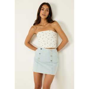 เสื้อแขนสั้นคอกลมผ้าฝ้าย 100% ลายอื่นๆ สไตล์ลำลอง ความยาวสั้น มีโลโก้ด้านหน้า - Product Image 2