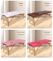 Table de massage pliable en bois pour massage thaïlandais complet du corps, lit de massage portable 2 places, table de spa