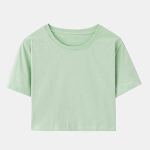 Camiseta Extra Grande de Moda Urbana con Logotipo Personalizado para Mujer, Ecológica, con Apliques, de Secado Rápido, Transpirable, de Algodón para Verano, Talla Personalizada - Product Image 2