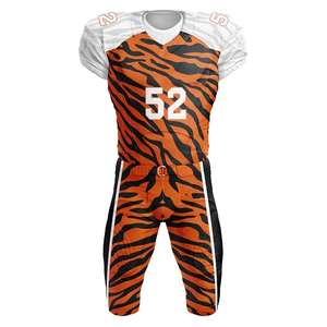 Dernier style, uniforme de football américain personnalisé en gros pour adultes, respirant, court, séchage rapide, impression par transfert thermique, haute qualité - Product Image 4