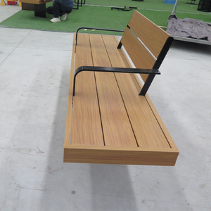 <span class=keywords><strong>Banco</strong></span> de Parque Industrial para Exteriores con Respaldo, Madera Plástica Reciclada, Estructura de Acero Inoxidable, Montaje en Superficie, Fácil Montaje - Product Image 4