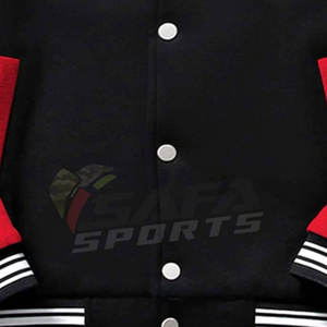 Custom Oem Logo Chenille Patch Varsity Jacket Hombres Otoño Street Style Bordado Parche Botón Unisex Chaqueta de algodón - Product Image 6