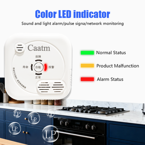 Caatm JY-CA113 Propane <span class=keywords><strong>gas</strong></span> rò rỉ Detector xúc tác đốt phát hiện <span class=keywords><strong>shut</strong></span>-off van 12V Van điện từ 0-50% LEL âm thanh báo động - Product Image 5