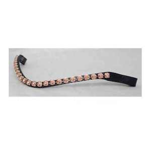 Banda para cejas de caballo de cuero Premium, diseño elegante hecho a mano, accesorio de brida elegante y duradero para espectáculos ecuestres y de equitación - Product Image 1