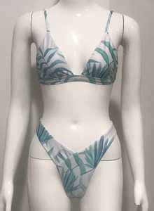 Conjunto de Bikini Personalizable con Micro Bra, Estampados de Frutas, Animales y Lisos, Decoraciones de Encaje con Pedrería, Logotipo en la Parte Delantera de la Cintura - Product Image 4