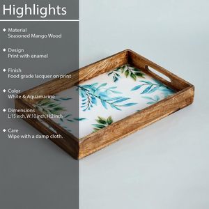 Plateau en bois de mangue de haute qualité avec poignées pour servir des collations et des plateaux de dîner et de petit-déjeuner au meilleur prix - Product Image 5