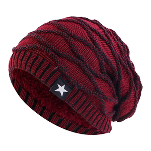 Gorro de punto cálido de invierno Unisex para adultos Vintage de alta calidad con logotipo personalizado, gorro acanalado holgado, forro esponjoso con puntos para viajes al aire libre - Product Image 5