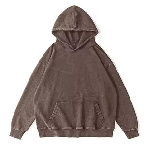 Sudadera con Capucha Personalizada al por Mayor con Logotipo Impreso, de Poliéster/Algodón, Talla Grande, para Invierno, Sudadera Holgada para Hombre - Product Image 1