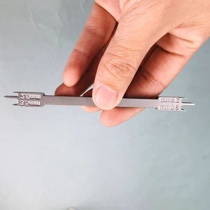 Medidor de altura de soporte de ortodoncia Dental personalizado, medidor de medición de acero inoxidable con acabado Dall para Dental - Product Image 2