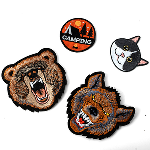 Vente en gros de patchs en tissu tissé personnalisés avec broderie de logo 3D 2D thermocollante style cousu pour les patchs de vêtements - Product Image 3