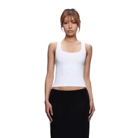 Rompi Streetwear Tanpa Lengan Pendek, Tank Top Premium Bernapas, Rompi Bergaris Slim Solid Trendi Musim Panas