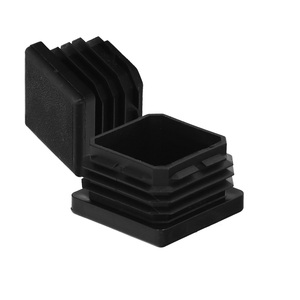 Square Plastic Inner End Cap 40x40 mm. Black. Bag of 100 Units. - Product Image 1