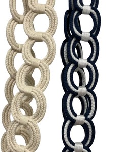 Natural Cotton Rope <b>Curtain</b> Tie Backs Nautical Decor, Beach Decor <b>Navy</b> <b>Blue</b> Tie Back Jute Rope Rustic Boho Tieback Home Decor - Product Image 2