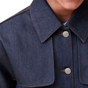 Veste en jean automne-hiver pour femmes manteau à boutons à carreaux à manches longues vêtements de dame en nylon coton prix approprié pakistan personnalisé OEM - Product Image 6